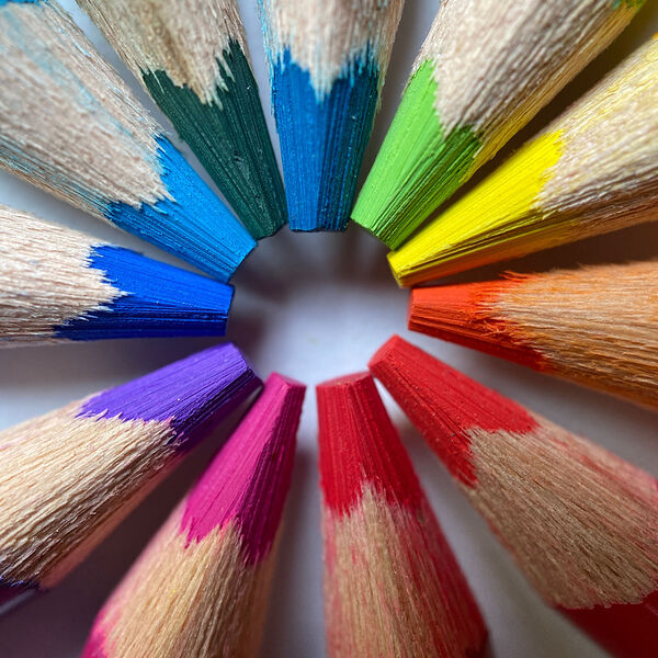 Pencil Crayon Rainbow Print