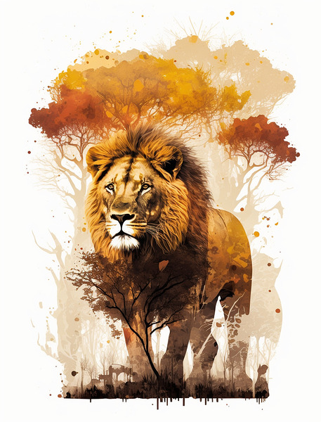 King of the Jungle AI Print