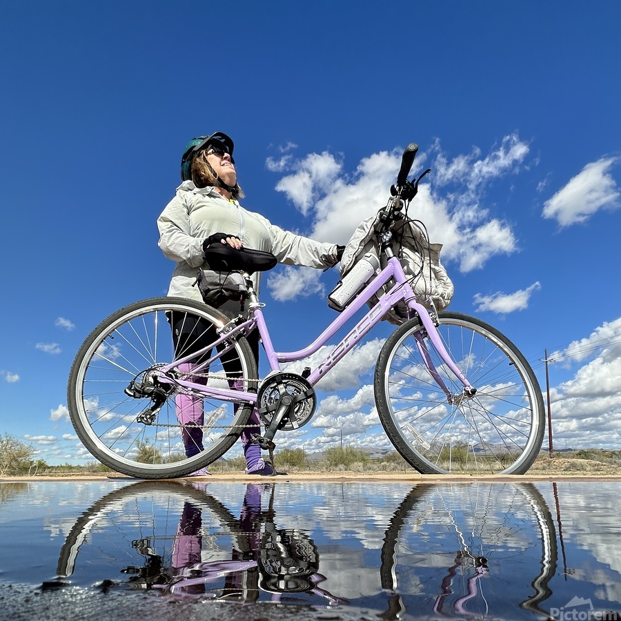 Cycling Reflection  Print