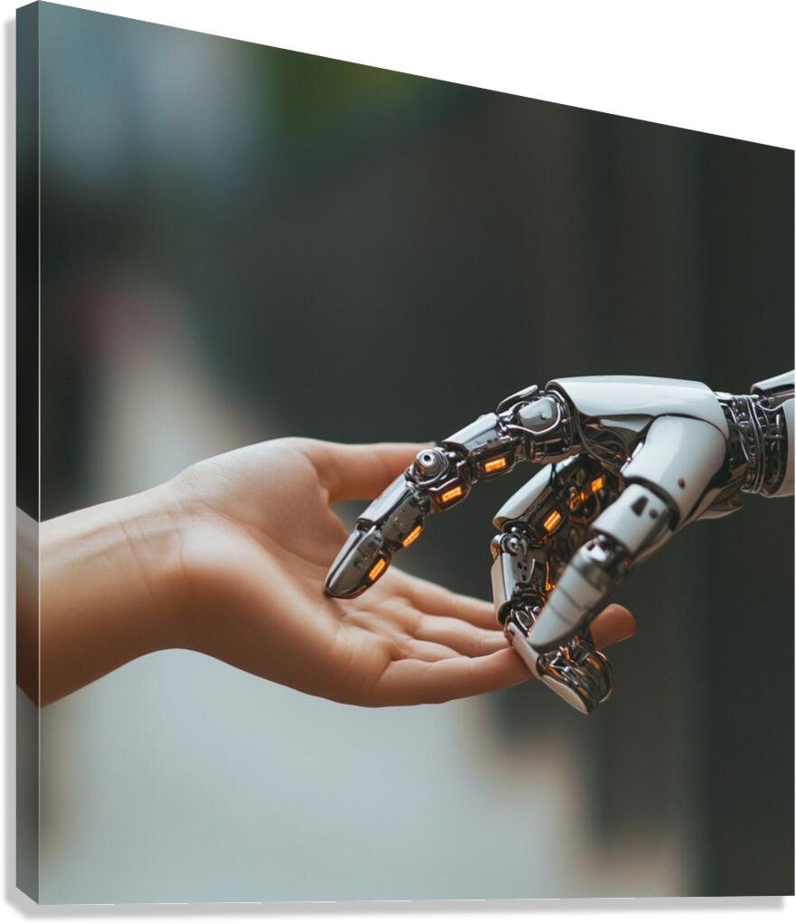 Helping Hands AI Canvas Print