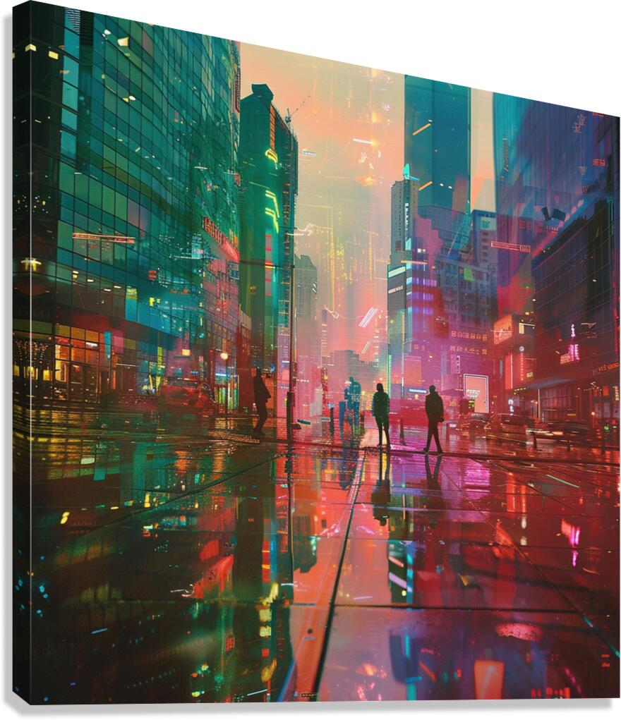 Spectral Hues AI Canvas Print