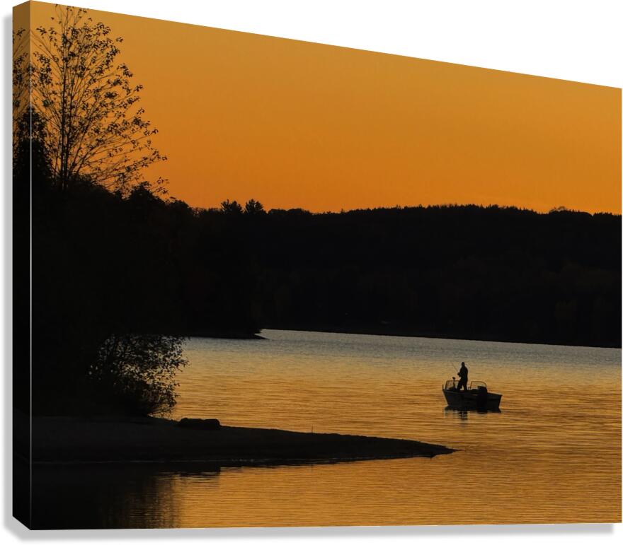 Sunset Fishing Canvas Print