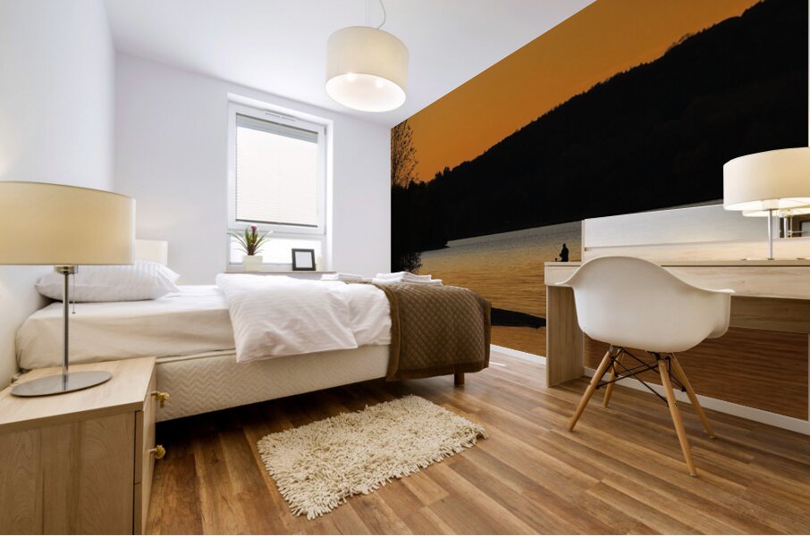 Sunset Fishing Mural print