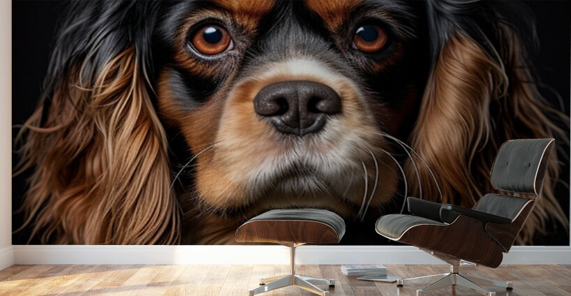 King Charles Spaniel AI Wall Murals
