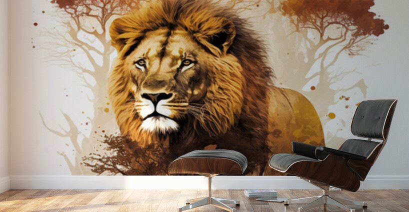 King of the Jungle AI Wall Murals