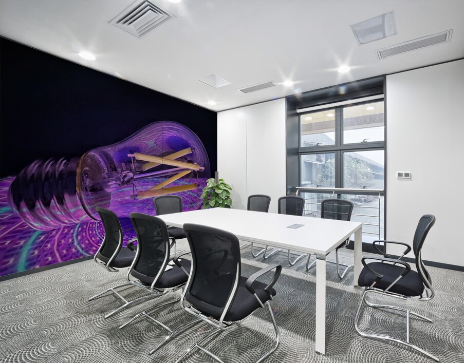 Purple Bulb Wall Printing