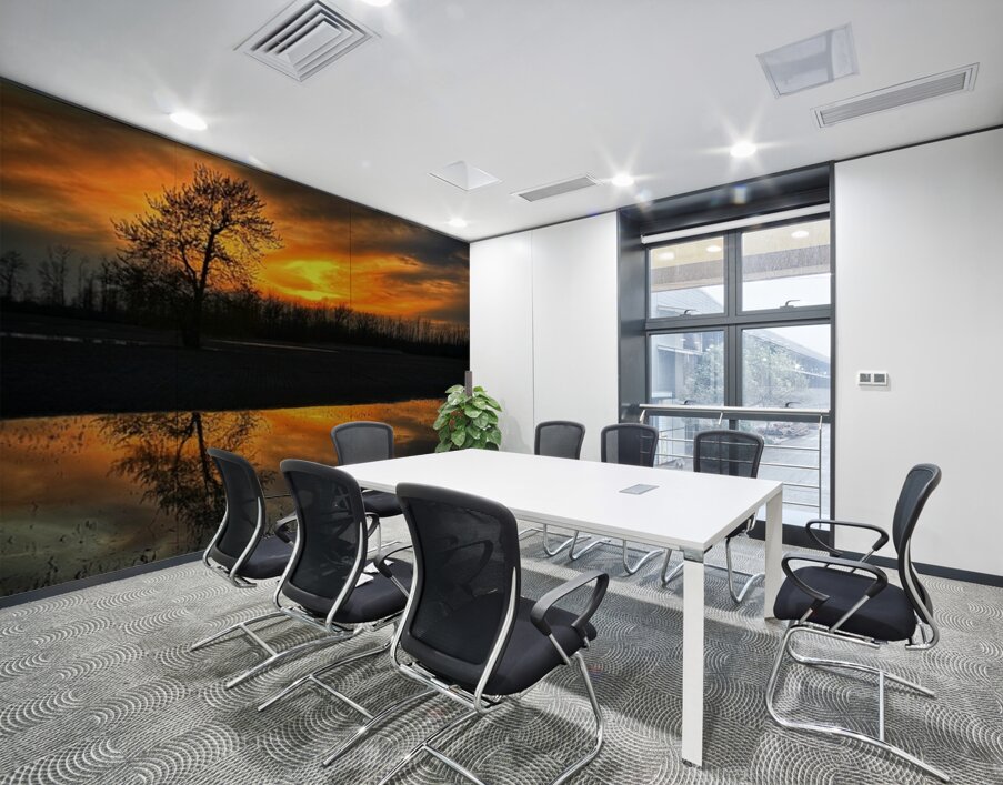 Sunset Reflection Wall Printing